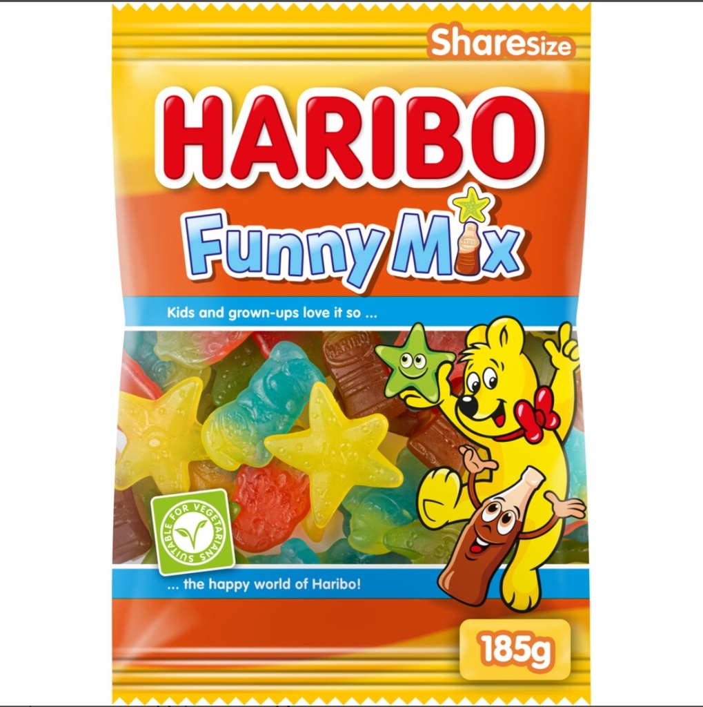 Haribo Veggie Funny-Mix (28x75Gr) Yeni