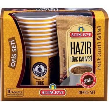 ALTINCEZVE OFIS ORTA TURK KAHVESI SETI (12 X 10'LU) 9GR