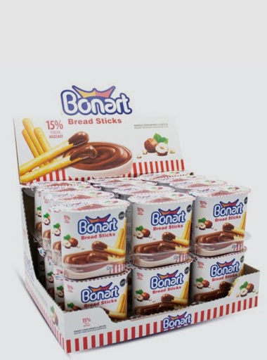 [AK13712] BONART STICKS + HAZELNUTCREAM (52GR X 24)