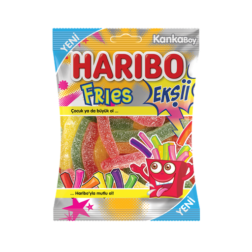HELAL HARIBO EKSI FRIES (24x70G)
